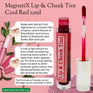 The Naturally MagnetiX Lip & Cheek Tint Cool Red 12ml
