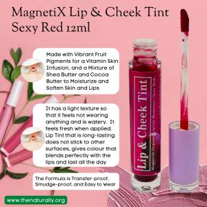 The Naturally MagnetiX Lip & Cheek Tint Sexy Red 12ml