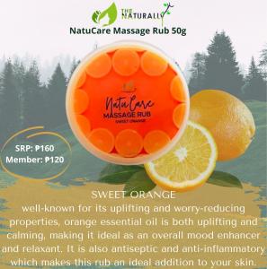 The Naturally NatuCare Massage Rub Sweet Orange 50g